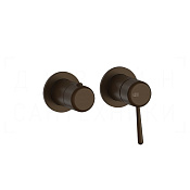 Gessi Goссia Смеситель для душа встраиваемый, на 2 потребителя, внешняя часть, цвет: dark bronze 33077#845