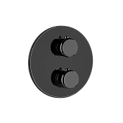 Gessi Goссia Термостат для душа встраиваемый, на 1 потребитель, внешняя часть, цвет: black metal PVD 33842#706