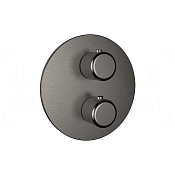 Gessi Goссia Термостат для душа встраив., на 1 потреб., внешняя часть, цвет: black metal brushed PVD 33842#707