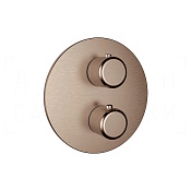 Gessi Goссia Термостат для душа встраиваемый, на 2 потреб., внешняя часть, цвет: copper brushed PVD 33844#708