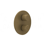 Gessi Goссia Термостат для душа встраиваемый, на 3 потребителя, внешняя часть, цвет: antique brass 33846#713