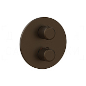 Gessi Goссia Термостат для душа встраиваемый, на 3 потребителя, внешняя часть, цвет: dark bronze 33846#845
