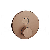 Gessi Hi-Fi Термостат для душа встраиваемый, на 1 потребитель, внеш. часть, цвет: copper brushed PVD 38711#708