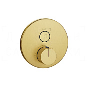 Gessi Hi-Fi Термостат для душа встраиваемый, на 1 потребитель, внешняя часть, цвет: gold brushed 38711#716