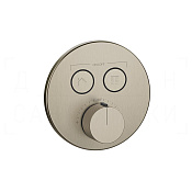 Gessi Hi-Fi Термостат для душа встраиваемый, на 2 потреб., внешняя часть, цвет: finox brushed nickel 38713#149