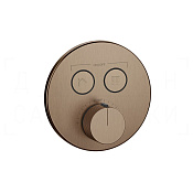Gessi Hi-Fi Термостат для душа встраив., на 2 потр., внешняя часть, цвет: coffee bronze brushed PVD 38713#761