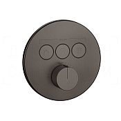 Gessi Hi-Fi Термостат для душа встраиваемый, на 3 потр., внеш. часть, цвет: black metal brushed PVD 38716#707