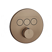 Gessi Hi-Fi Термостат для душа встраив., на 3 потр., внешняя часть, цвет: coffee bronze brushed PVD 38716#761
