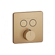 Gessi Hi-Fi Термостат для душа встраиваемый, на 2 потр., внеш. часть, цвет: warm bronze brushed PVD 38718#726