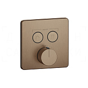 Gessi Hi-Fi Термостат для душа встраив., на 2 потр., внешняя часть, цвет: coffee bronze brushed PVD 38718#761