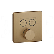 Gessi Hi-Fi Термостат для душа встраиваемый, на 2 потр., внеш. часть, цвет: deep bronze brushed PVD 38718#791