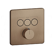 Gessi Hi-Fi Термостат для душа встраив., на 3 потр., внешняя часть, цвет: coffee bronze brushed PVD 38719#761