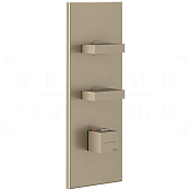 Gessi Rettangolo Термостат для душа встраив., на 2 потр., внешняя часть, цвет: finox brushed nickel 43024#149