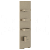 Gessi Rettangolo Термостат для душа встраив., на 3 потр., внешняя часть, цвет: finox brushed nickel 43026#149