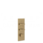 Gessi Rettangolo K Термостат для душа встраив., на 5 потреб., внешняя часть, цвет: warm bronze PVD 43032#726