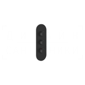 Gessi Anello Термостат для душа встраиваемый, на 2 потребителя, внешняя часть, цвет: matte black 43064#299