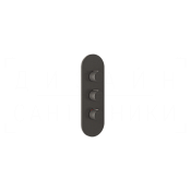 Gessi Anello Термостат для душа встраив., на 2 потреб., внешняя часть, цвет: black metal brushed PVD 43064#707