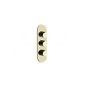 Gessi Anello Термостат для душа встраиваемый, на 2 потребителя, внешняя часть, цвет: brass PVD 43064#710