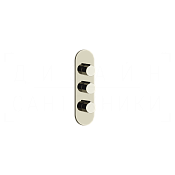 Gessi Anello Термостат для душа встраиваемый, на 2 потребителя, внешняя часть, цвет: nickel PVD 43064#720