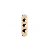 Gessi Anello Термостат для душа встраиваемый, на 2 потребителя, внешняя часть, цвет: warm bronze PVD 43064#735