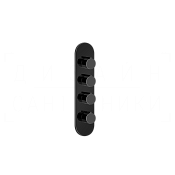 Gessi Anello Термостат для душа встраиваемый, на 3 потребителя, внешняя часть, цвет: black metal PVD 43066#706