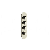 Gessi Anello Термостат для душа встраиваемый, на 3 потребителя, внешняя часть, цвет: nickel PVD 43066#720