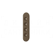 Gessi Anello Термостат для душа встраив., на 3 потреб., внеш. часть, цвет: coffee bronze brushed PVD 43066#761