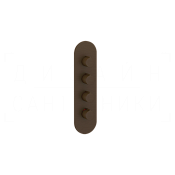 Gessi Anello Термостат для душа встраиваемый, на 3 потребителя, внешняя часть, цвет: dark bronze 43066#845