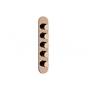 Gessi Anello Термостат для душа встраиваемый, на 4 потребителя, внешняя часть, цвет: copper PVD 43068#030