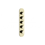 Gessi Anello Термостат для душа встраиваемый, на 4 потребителя, внешняя часть, цвет: brass PVD 43068#710