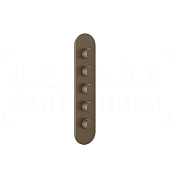 Gessi Anello Термостат для душа встраив., на 4 потреб., внеш. часть, цвет: coffee bronze brushed PVD 43068#761