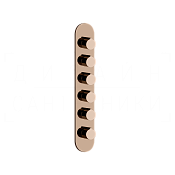 Gessi Anello Термостат для душа встраиваемый, на 5 потребителей, внешняя часть, цвет: copper PVD 43070#030