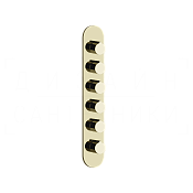 Gessi Anello Термостат для душа встраиваемый, на 5 потребителей, внешняя часть, цвет: brass PVD 43070#710