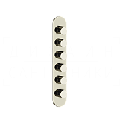 Gessi Anello Термостат для душа встраиваемый, на 5 потребителей, внешняя часть, цвет: nickel PVD 43070#720