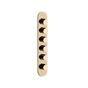 Gessi Anello Термостат для душа встраиваемый, на 5 потребителей, внеш. часть, цвет: warm bronze PVD 43070#735