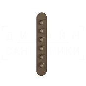 Gessi Anello Термостат для душа встраив., на 5 потреб., внеш. часть, цвет: coffee bronze brushed PVD 43070#761