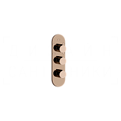 Gessi Anello Термостат для душа встраиваемый, на 5 потребителей, внешняя часть, цвет: copper PVD 43072#030