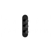 Gessi Anello Термостат для душа встраиваемый, на 5 потребит., внешняя часть, цвет: black metal PVD 43072#706