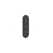 Gessi Anello Термостат для душа встраив., на 5 потреб., внешняя часть, цвет: black metal brushed PVD 43072#707