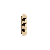 Gessi Anello Термостат для душа встраиваемый, на 5 потребителей, внеш. часть, цвет: warm bronze PVD 43072#735