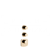 Gessi Anello Термостат для душа встраиваемый, на 2 потребителя, внешняя часть, цвет: warm bronze PVD 43234#735