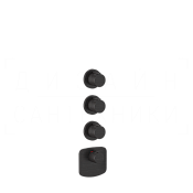 Gessi Anello Термостат для душа встраиваемый, на 3 потребителя, внешняя часть, цвет: aged bronze 43236#187