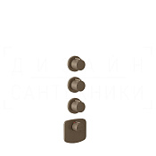 Gessi Anello Термостат для душа встраив., на 3 потреб., внеш. часть, цвет: coffee bronze brushed PVD 43236#761