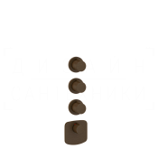 Gessi Anello Термостат для душа встраиваемый, на 3 потребителя, внешняя часть, цвет: dark bronze 43236#845