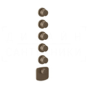 Gessi Anello Термостат для душа встраив., на 5 потреб., внеш. часть, цвет: coffee bronze brushed PVD 43240#761