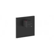 Gessi Rettangolo Термостат для душа встраиваемый, на 1 потребитель, внешняя часть, цвет: matte black 43252#299