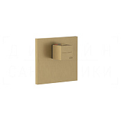 Gessi Rettangolo Термостат для душа встраив., на 1 потр., внеш. часть, цвет: warm bronze brushed PVD 43252#726