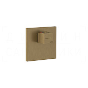 Gessi Rettangolo Термостат для душа встраив., на 1 потр., внеш. часть, цвет: deep bronze brushed PVD 43252#791