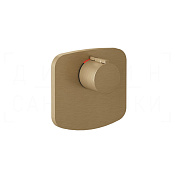 Gessi Rettangolo Термостат для душа встраив., на 1 потр., внеш. часть, цвет: warm bronze brushed PVD 43256#726