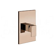 Gessi Rettangolo Смеситель для душа встраиваемый, на 1 потребитель, внешняя часть, цвет: copper PVD 44602#030